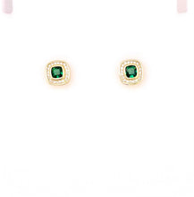 Square Halo Stud Earrings