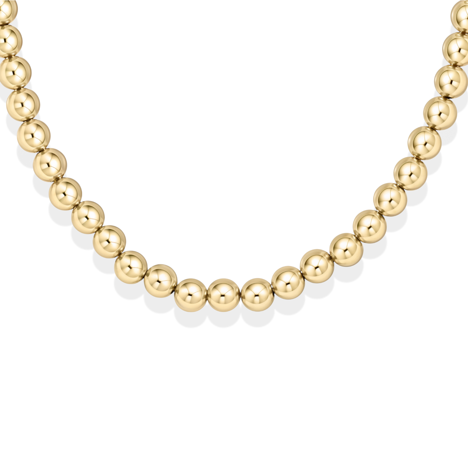 Classic 8MM | Gold Filled Beaded Necklace