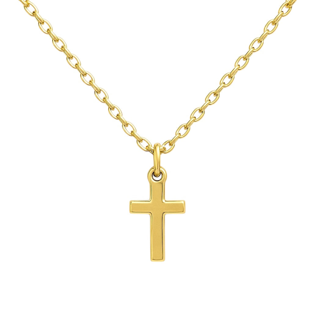 Cynthia | Small Classic Cross Necklace