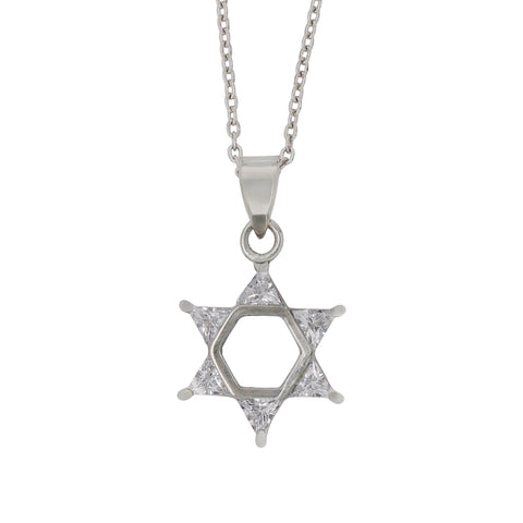 ARIEL | Cubic Zirconia Star Of David Pendant Necklace