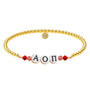 Alpha Omicron Pi Beaded Sorority Bracelet