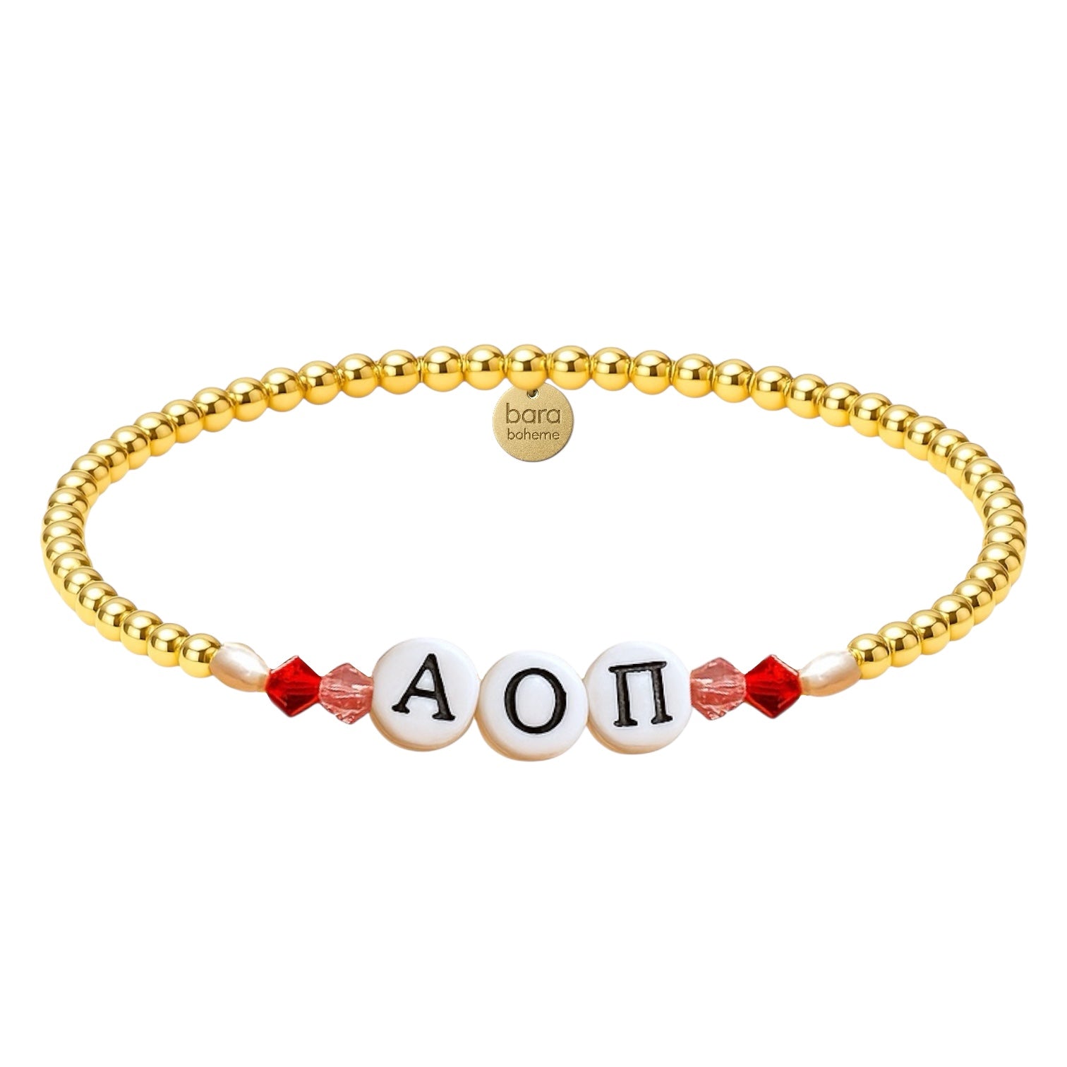 Alpha Omicron Pi Beaded Sorority Bracelet
