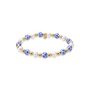 Porcelain beaded bracelet on a white background