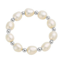 Amelia Beaded Stretchy Ring with Pearls