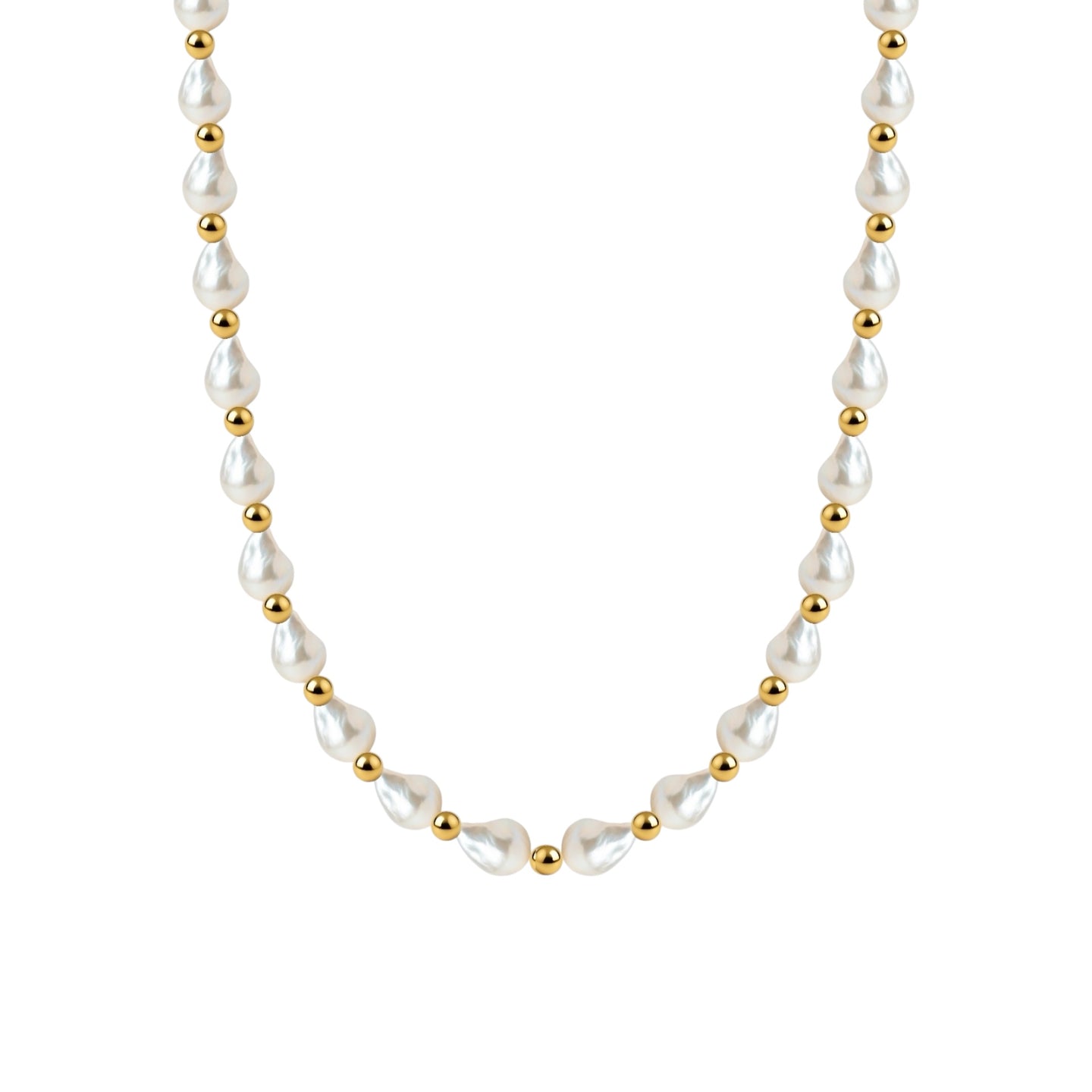 Amelia Gold Filled Beaded Choker with Pearls