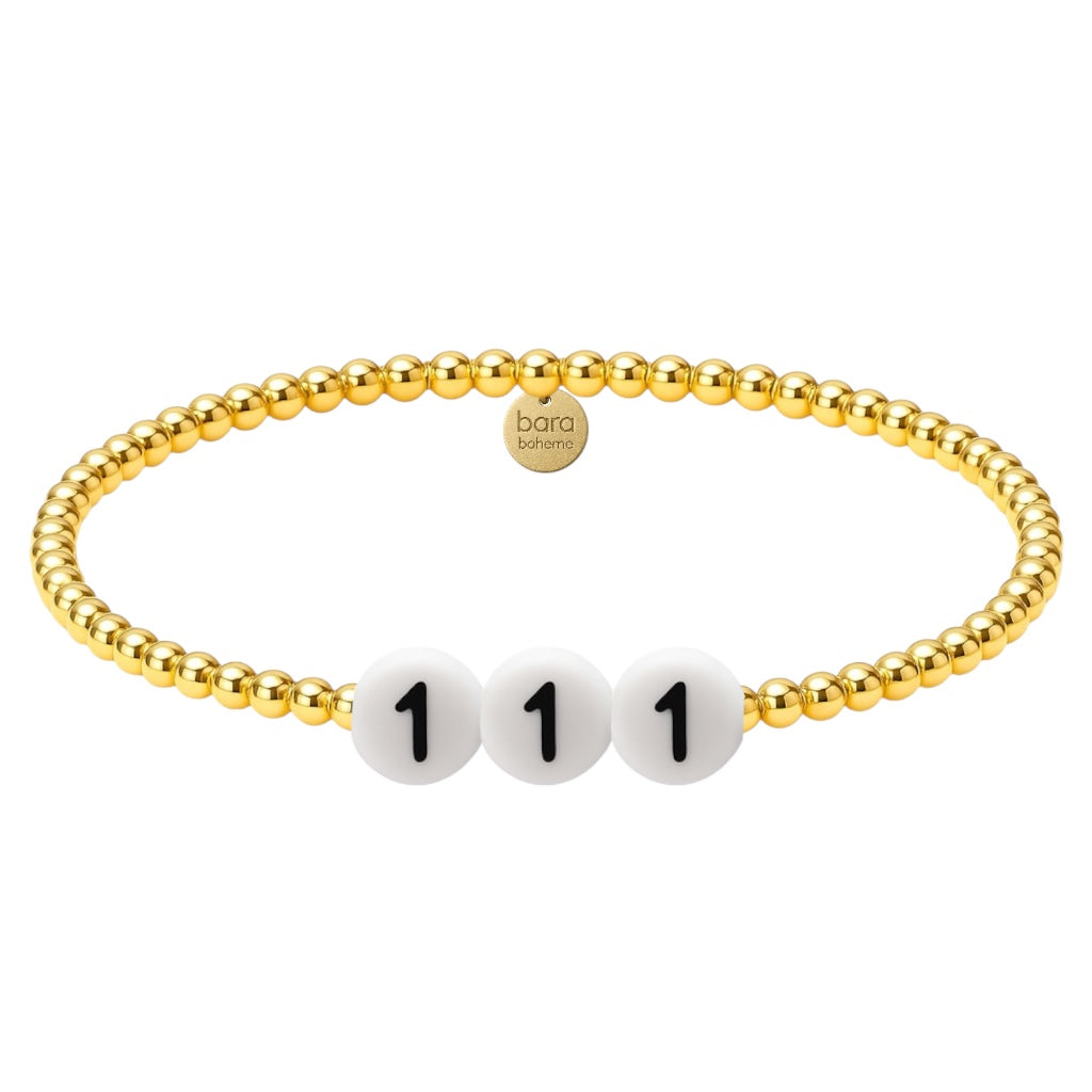 Angel Numbers | Gold Filled Beaded Bracelet