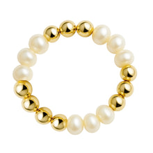 Anna | Beaded Stretchy Ring with Pearls