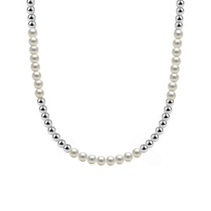 Anna Gold Filled Beaded Necklace with Pearls
