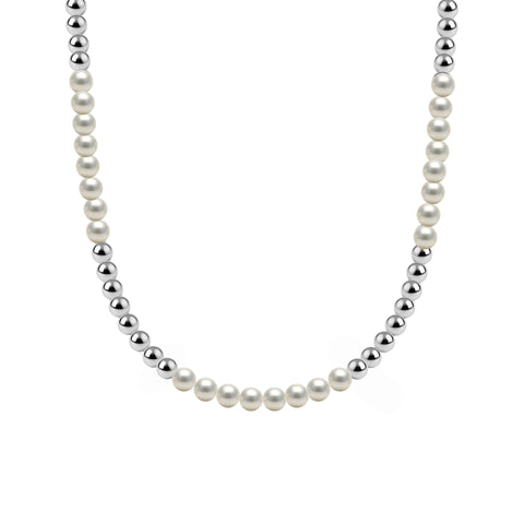 Anna Gold Filled Beaded Necklace with Pearls
