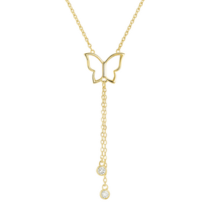 Annabel | Gold Plated Butterfly Necklace
