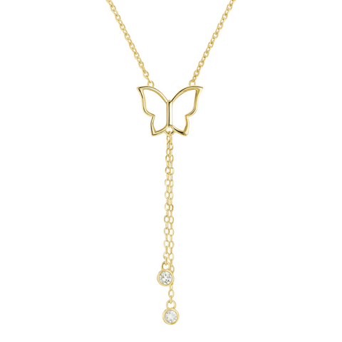Annabel | Gold Plated Butterfly Necklace