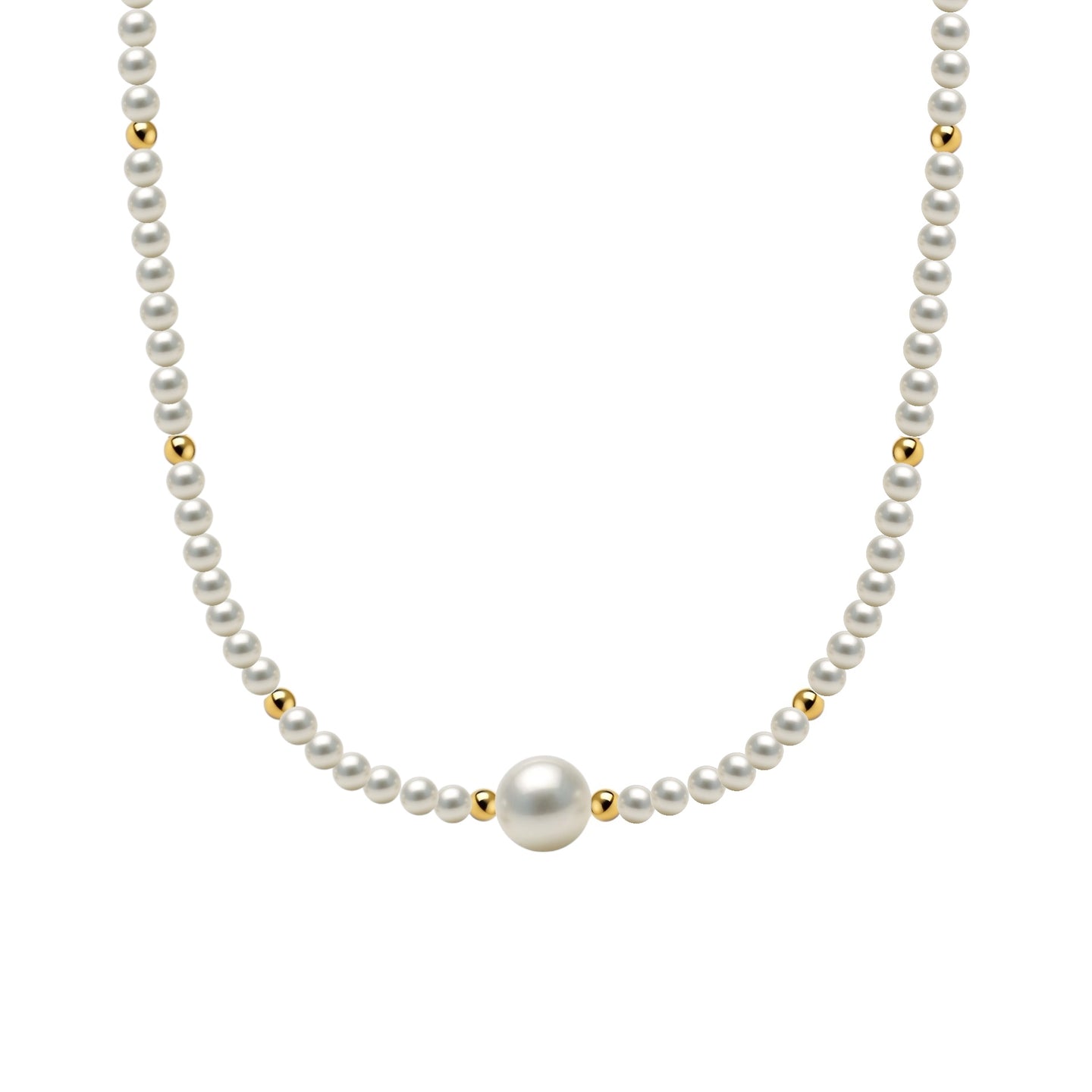 Aria Gold Filled Beaded Necklace with Pearls