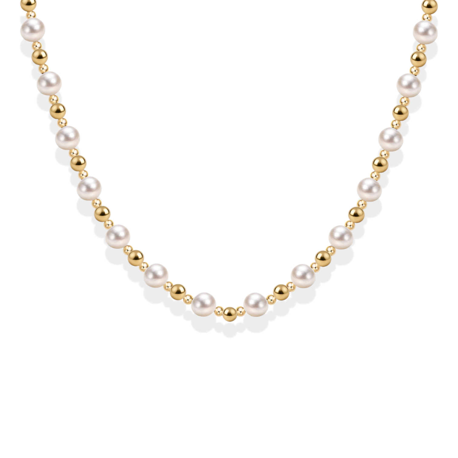 Ashlyn | Gold Filled Beaded Necklace with Pearls