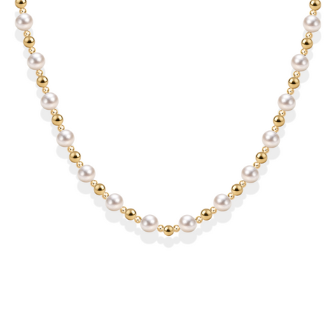 Ashlyn | Gold Filled Beaded Necklace with Pearls