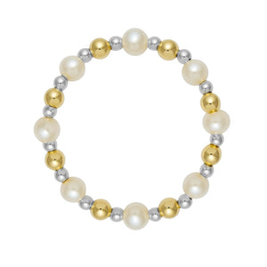Ashlyn | Beaded Stretchy Ring with Pearls