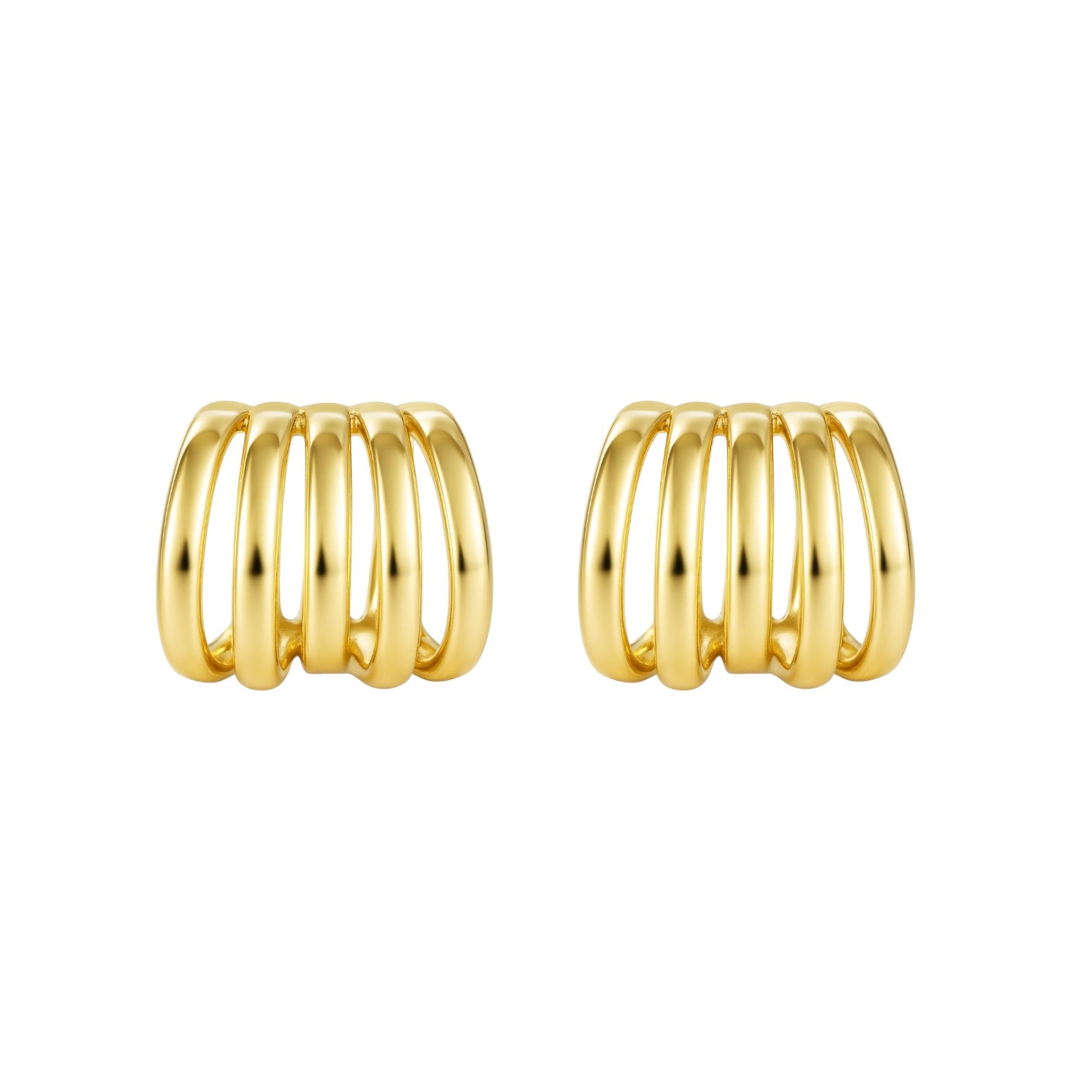 Aster | Gold Plated Hoop Earrings