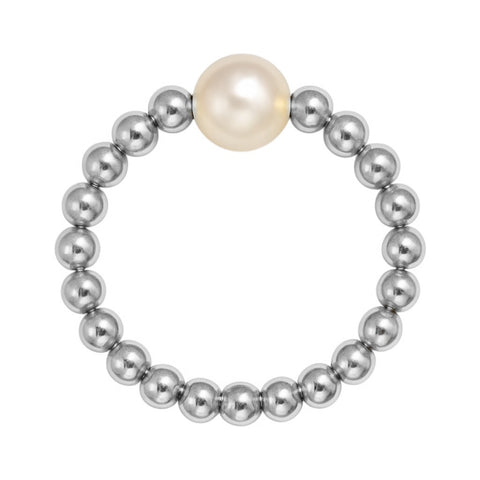 Audrey Beaded Stretchy Ring with Pearls