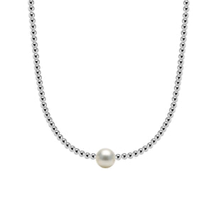 Audrey Gold Filled Beaded Necklace with Pearls