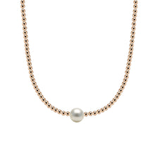 Audrey Gold Filled Beaded Necklace with Pearls