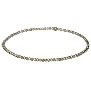 BARA BOHEME 14K Gold Filled 2-Tone Ball Bead Bracelet