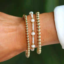 bara boheme |  Gold Filled ball and FWP beaded "CLAIRE" Bracelet