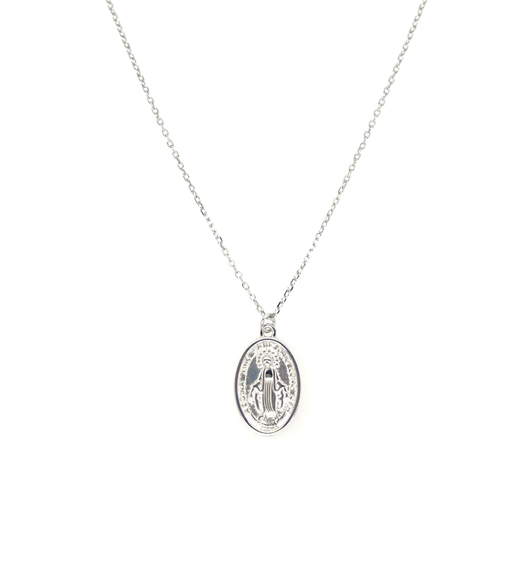 VIRGIN MARY OVAL NECKLACE