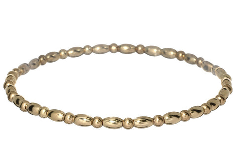 "LEXI" 14k gold-filled oval beaded bracelet
