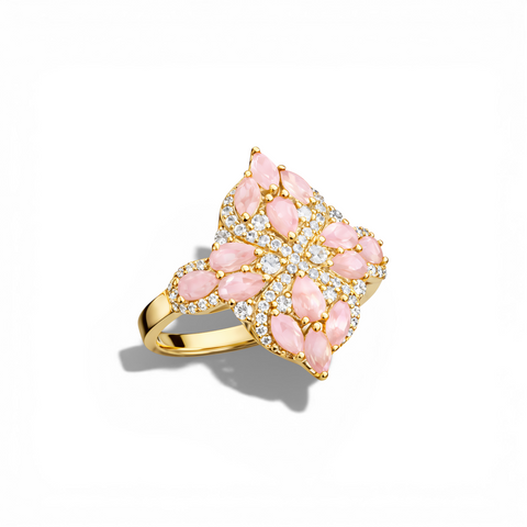 The Bloom | Pink Opal Ring