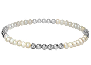 "ANNA" 14k gold-filled & pearl beaded bracelet