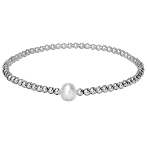 "AUDREY" 14k gold-filled & pearl beaded bracelet