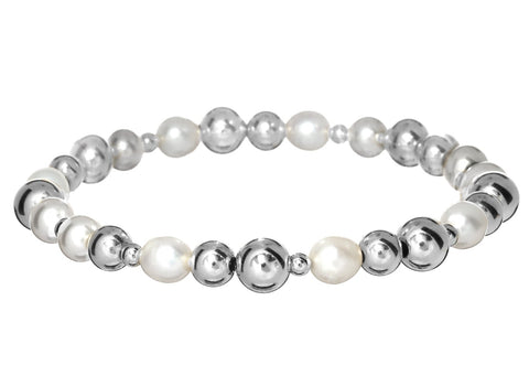 LARISSA | 14K Gold-Filled Stretch Bracelet with Pearls | Waterproof & Tarnish-Free