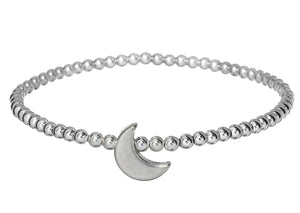 "SOLID MOON" Charm Ball Bead Bracelet