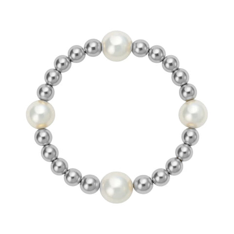 Bara | Beaded Stretchy Ring with Pearls