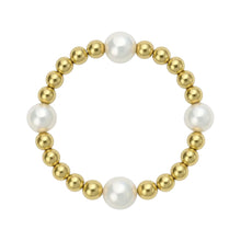 Bara | Beaded Stretchy Ring with Pearls