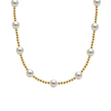 Bara Gold Filled Beaded Necklace with Pearls