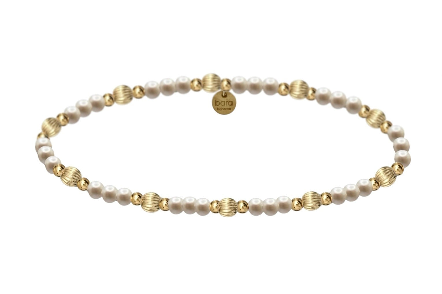 BASEL | Stretchy Anti-tarnish 14K Gold Filled and Pearls Stackable Bracelet