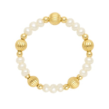 Basel | Beaded Stretchy Ring with Pearls