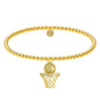Basketball | Gold Filled Beaded Charm Bracelet