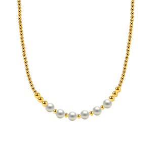Berkley | Gold Filled Beaded Necklace