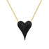 Black Amor Heart | Gold Plated Necklace