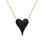 Black Amor Heart | Gold Plated Necklace