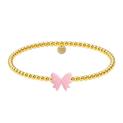 Opal Initials A-M | Gold Filled Beaded Bracelet