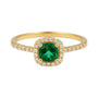 Brianna | Emerald Square Solitaire Ring