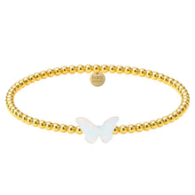 Butterfly Beaded Opal Bracelet