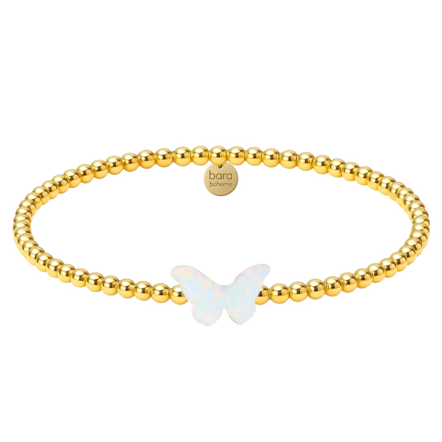 Butterfly Beaded Opal Bracelet