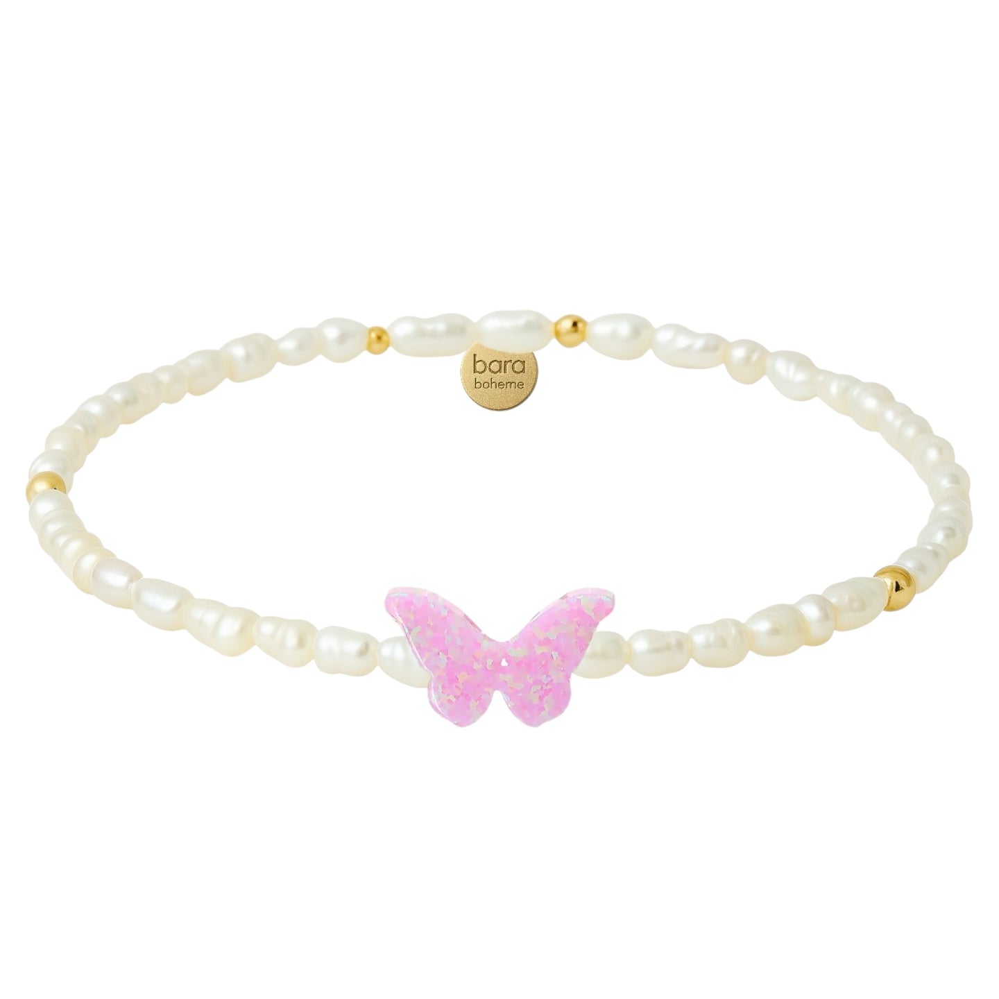 Butterfly Opal Pearl Beaded Bracelet