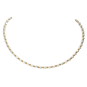 "MAY" 14k gold-filled & pearl beaded Choker/Necklace