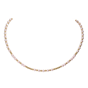 "MELANIE" 14k gold-filled & pearl beaded Choker/Necklace