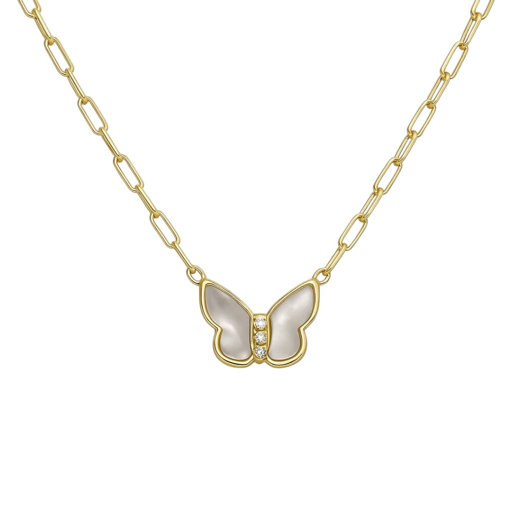 Flutura | MOP Butterfly Necklace