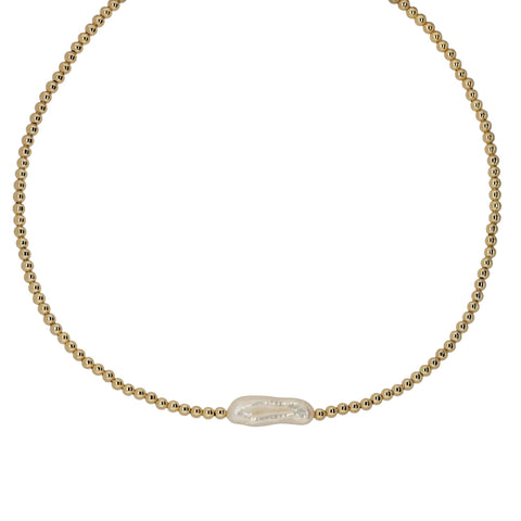 CHRISHELL | 14k gold-filled beads with Pearls Choker